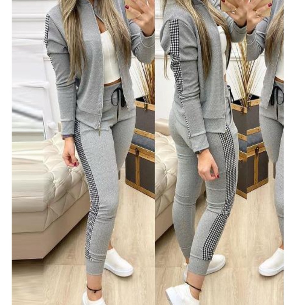 CBR Gray Track Pants & Joggers Set